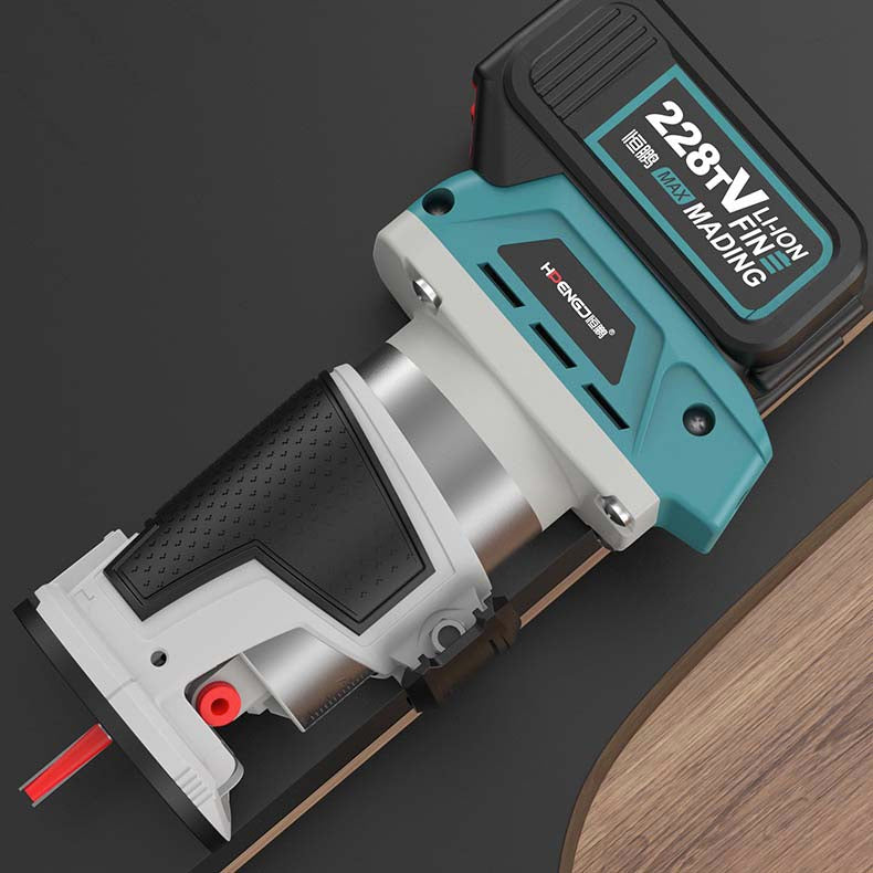 21V Lithium-Ion Brushless Cordless Versatile Trim Router for Wood Slotting, Edge Trimming, Artistic Engraving