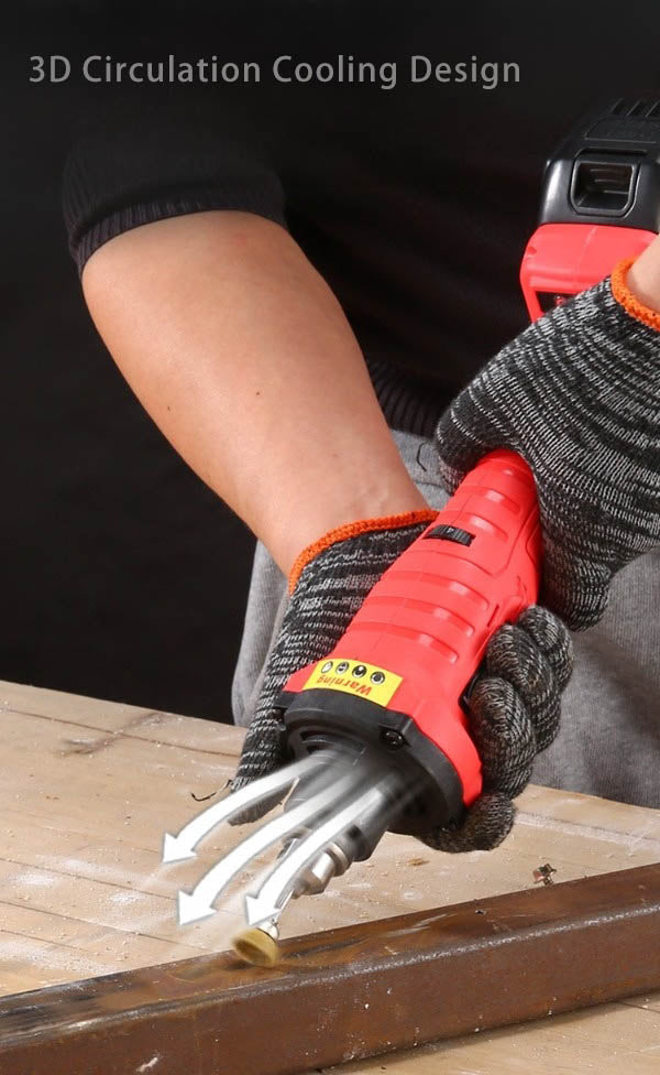 Brushless Lithium Electric 6mm Cordless Die Grinder with Upgraded Performance, Enhanced Safety & Durability, and Extended Shaft.