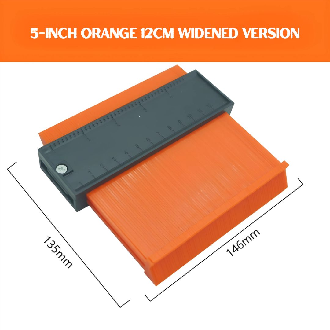 Contour Gauge with Lock - Precision Profile Shape Duplicator Tool | 5”/6’’/10”/15’’/20’’ Measuring Template for Woodworking, Flooring, Carpentry, Tiling & DIY Projects (ABS Material)
