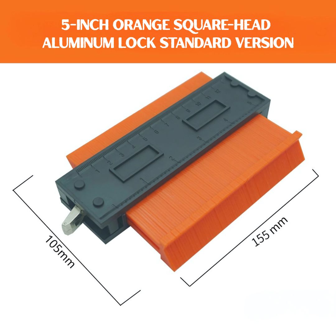 Contour Gauge with Lock - Precision Profile Shape Duplicator Tool | 5”/6’’/10”/15’’/20’’ Measuring Template for Woodworking, Flooring, Carpentry, Tiling & DIY Projects (ABS Material)