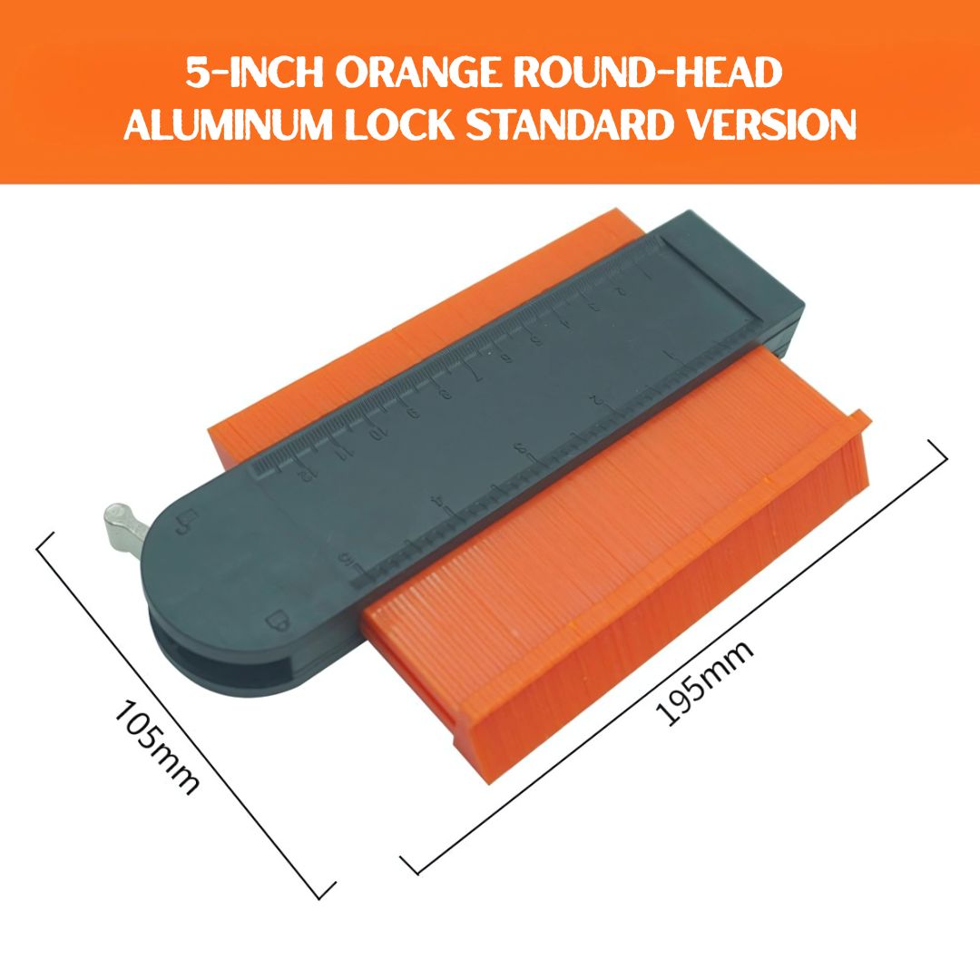 Contour Gauge with Lock - Precision Profile Shape Duplicator Tool | 5”/6’’/10”/15’’/20’’ Measuring Template for Woodworking, Flooring, Carpentry, Tiling & DIY Projects (ABS Material)