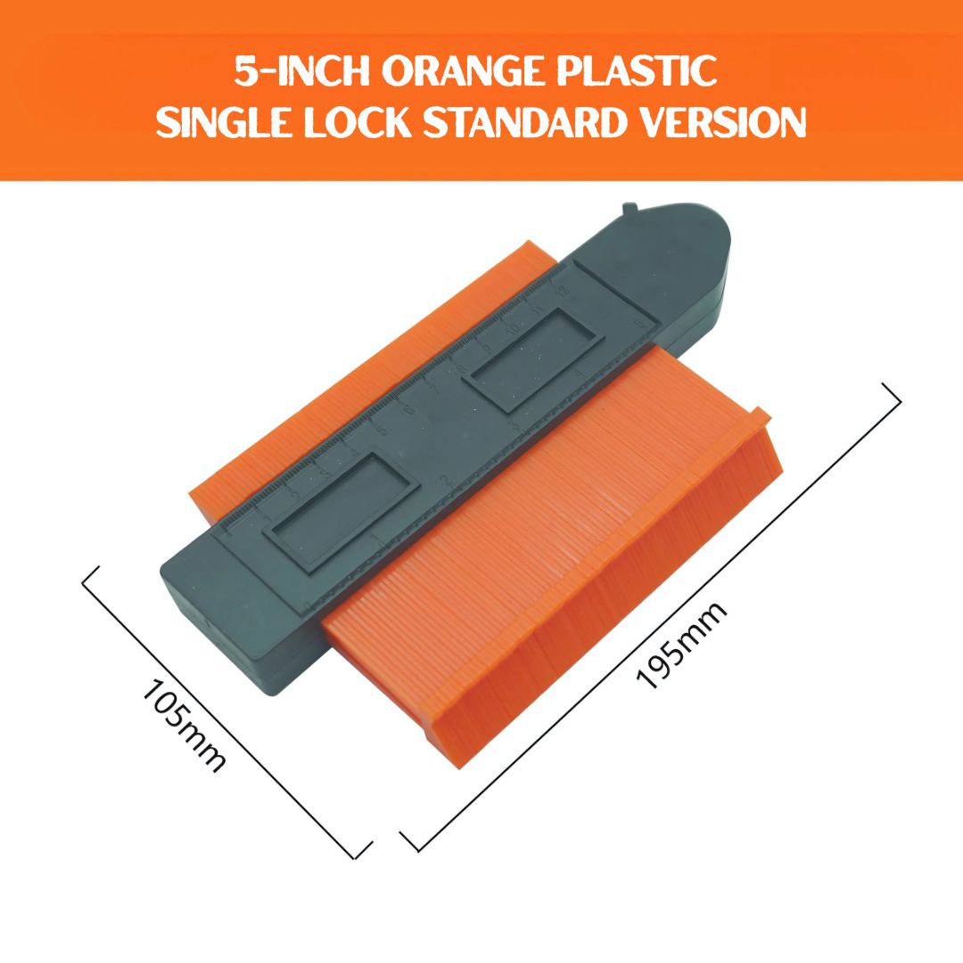 Contour Gauge with Lock - Precision Profile Shape Duplicator Tool | 5”/6’’/10”/15’’/20’’ Measuring Template for Woodworking, Flooring, Carpentry, Tiling & DIY Projects (ABS Material)