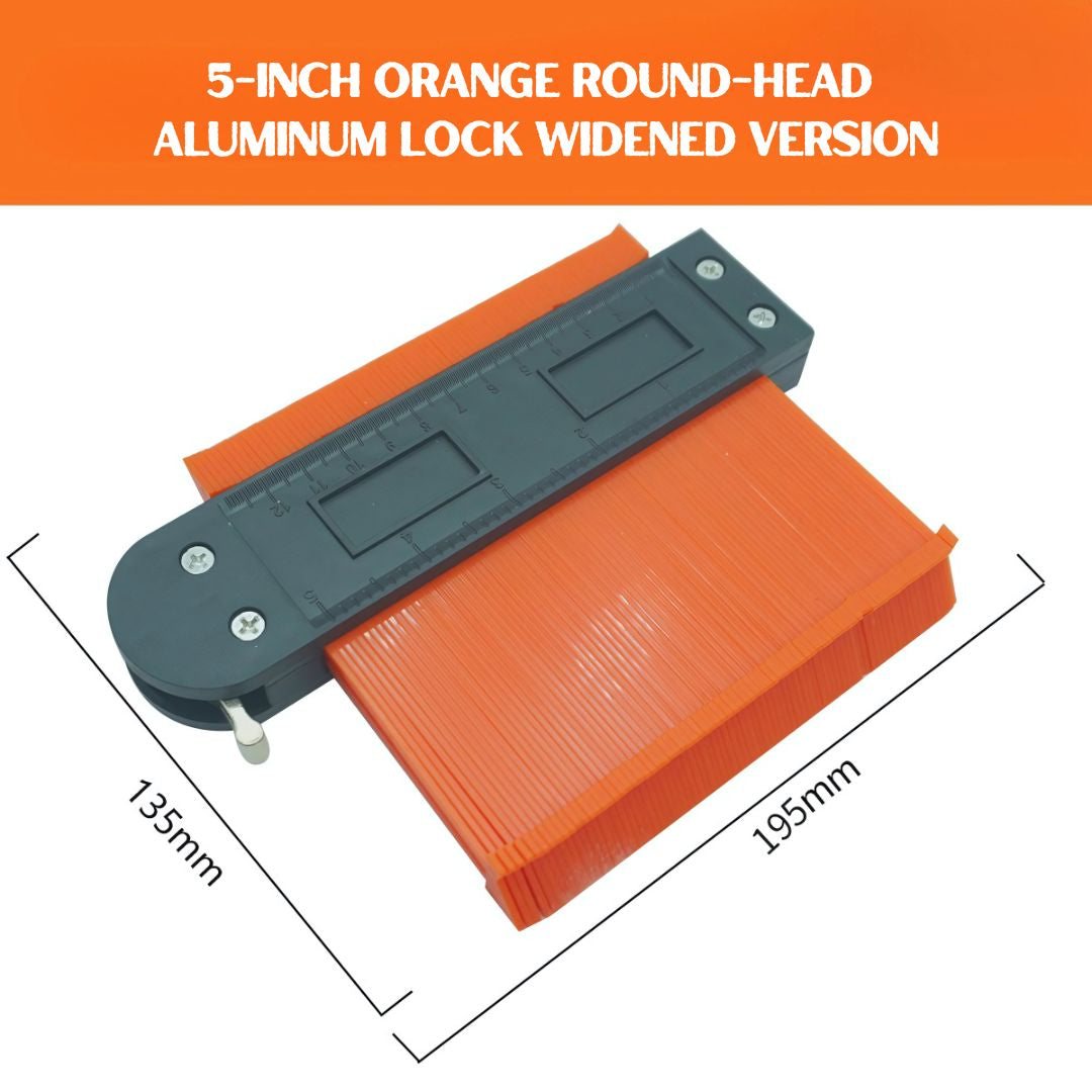 Contour Gauge with Lock - Precision Profile Shape Duplicator Tool | 5”/6’’/10”/15’’/20’’ Measuring Template for Woodworking, Flooring, Carpentry, Tiling & DIY Projects (ABS Material)