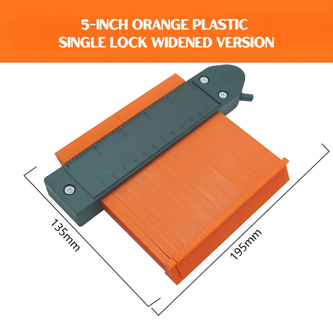 Contour Gauge with Lock - Precision Profile Shape Duplicator Tool | 5”/6’’/10”/15’’/20’’ Measuring Template for Woodworking, Flooring, Carpentry, Tiling & DIY Projects (ABS Material)
