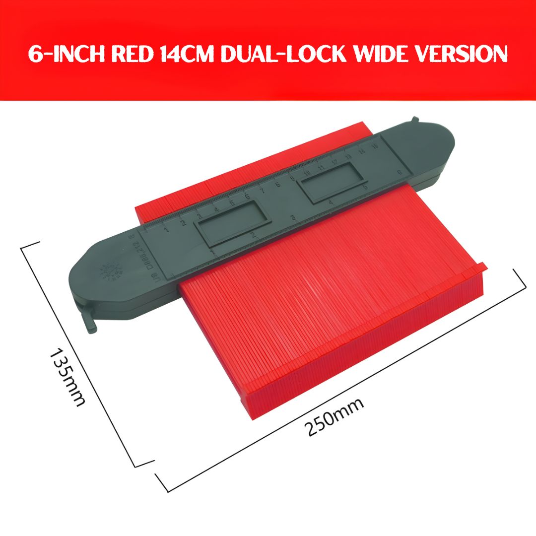 Contour Gauge with Lock - Precision Profile Shape Duplicator Tool | 5”/6’’/10”/15’’/20’’ Measuring Template for Woodworking, Flooring, Carpentry, Tiling & DIY Projects (ABS Material)