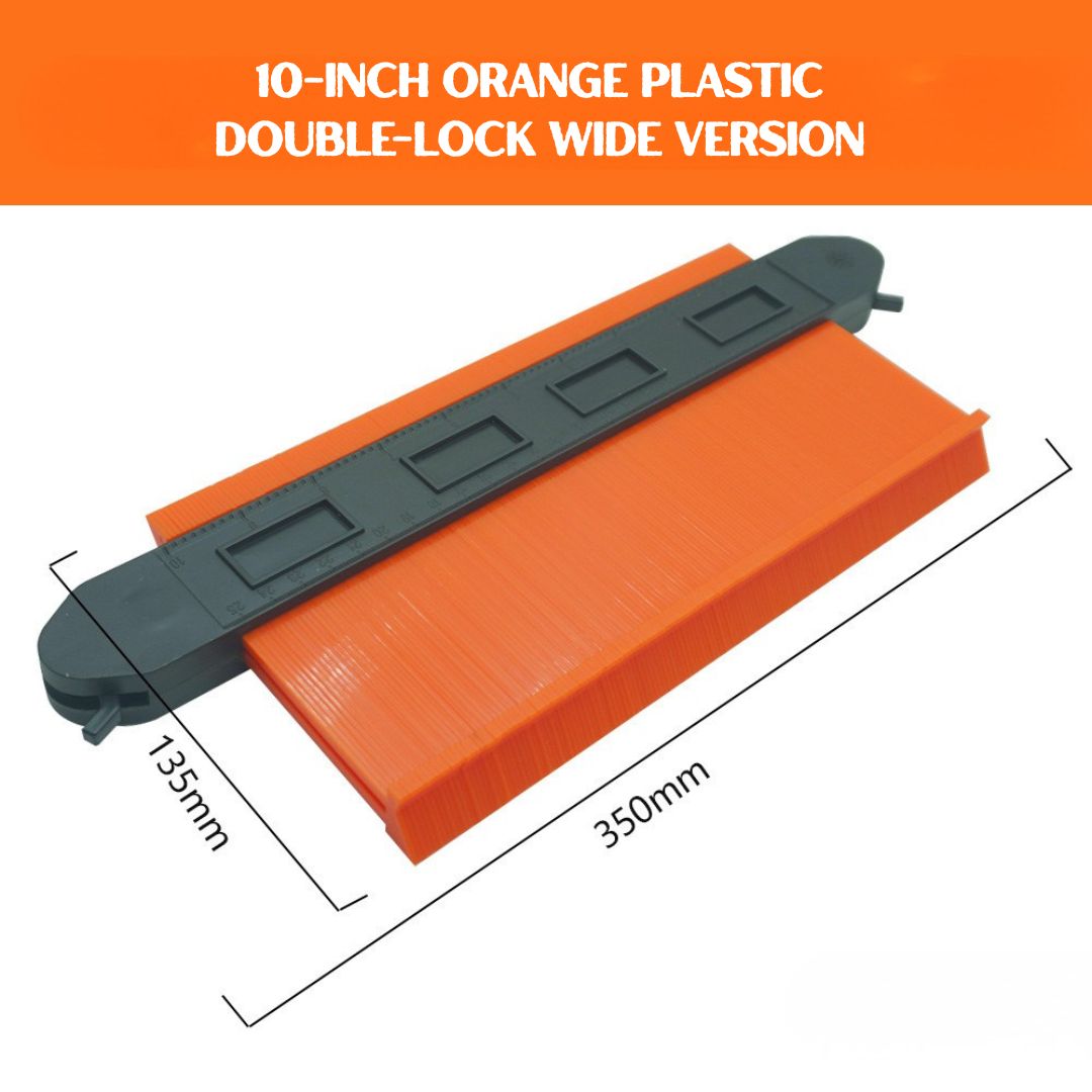 Contour Gauge with Lock - Precision Profile Shape Duplicator Tool | 5”/6’’/10”/15’’/20’’ Measuring Template for Woodworking, Flooring, Carpentry, Tiling & DIY Projects (ABS Material)