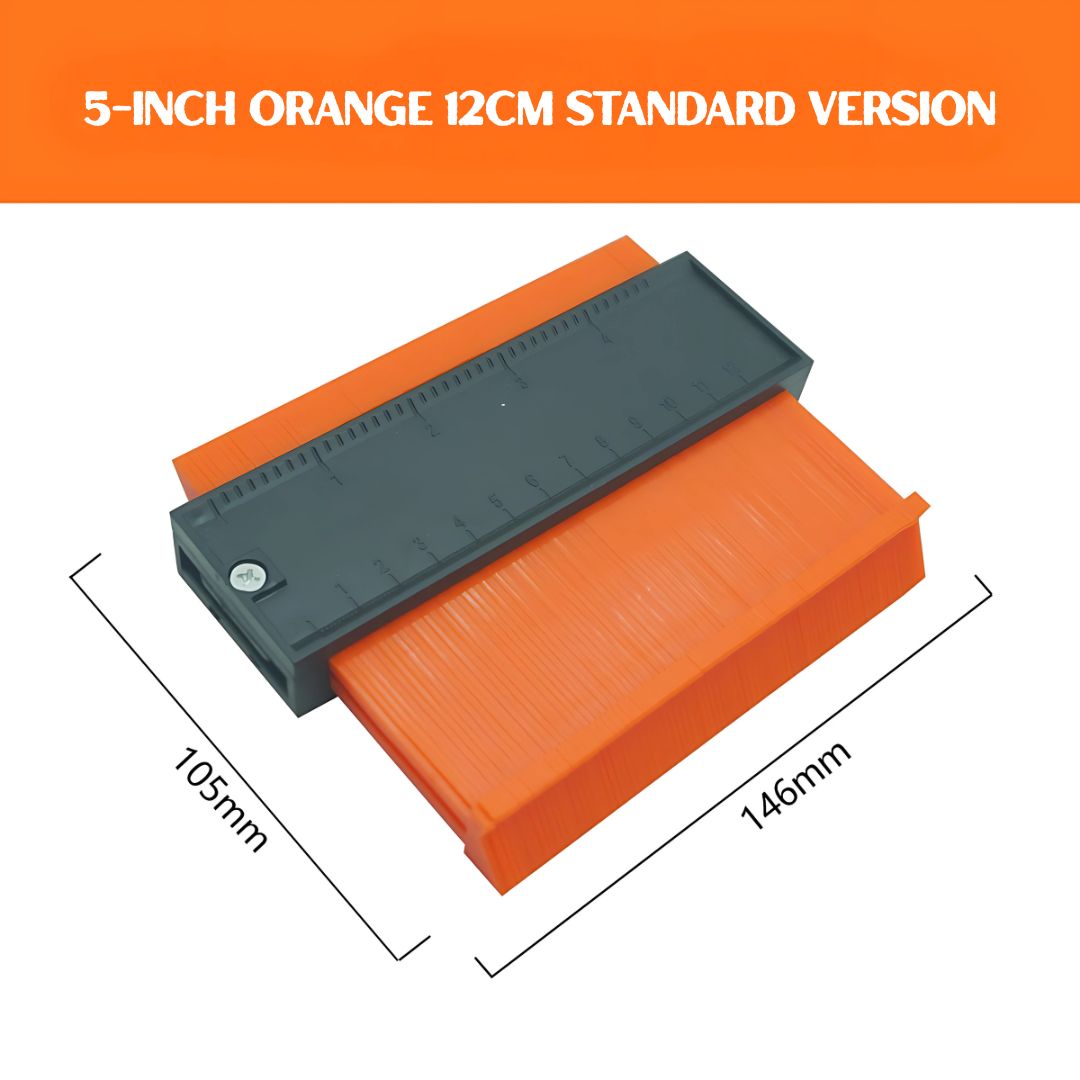 Contour Gauge with Lock - Precision Profile Shape Duplicator Tool | 5”/6’’/10”/15’’/20’’ Measuring Template for Woodworking, Flooring, Carpentry, Tiling & DIY Projects (ABS Material)