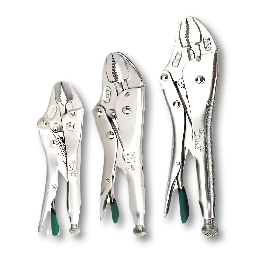High Hardness & Torque CR-MO (Chromium-Molybdenum) Steel Locking Pliers with Multiple Jaw Types (Round, Needle-nose, Flat, C-shape, Chain, Welding, Straight) for DIY & Professional Use