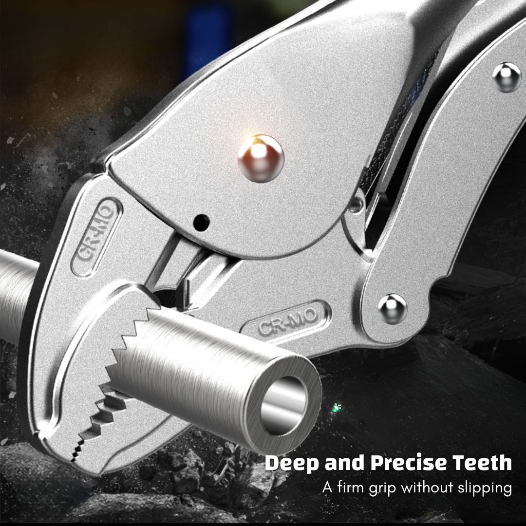 High Hardness & Torque CR-MO (Chromium-Molybdenum) Steel Locking Pliers with Multiple Jaw Types (Round, Needle-nose, Flat, C-shape, Chain, Welding, Straight) for DIY & Professional Use