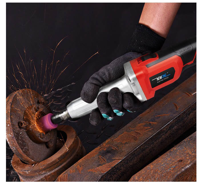Lithium-Ion Brushless Cordless Straight Die Grinder with Upgraded Battery Capacity of 4,000mAh and An Extended 2.8-inch Length Output Shaft