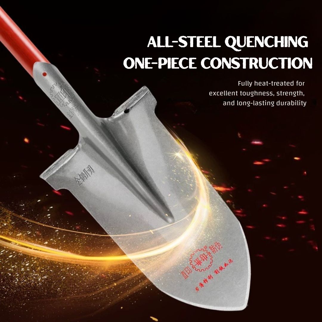Manganese Steel Digging Spade – Heavy-Duty Pointed Shovel for Farming, Gardening & Tree Transplanting