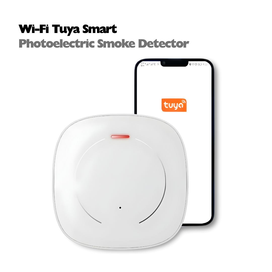Home Standalone Photoelectric Smoke Detector - 360° Fire Safety Alarm with One-Button Test & Low Battery Alert