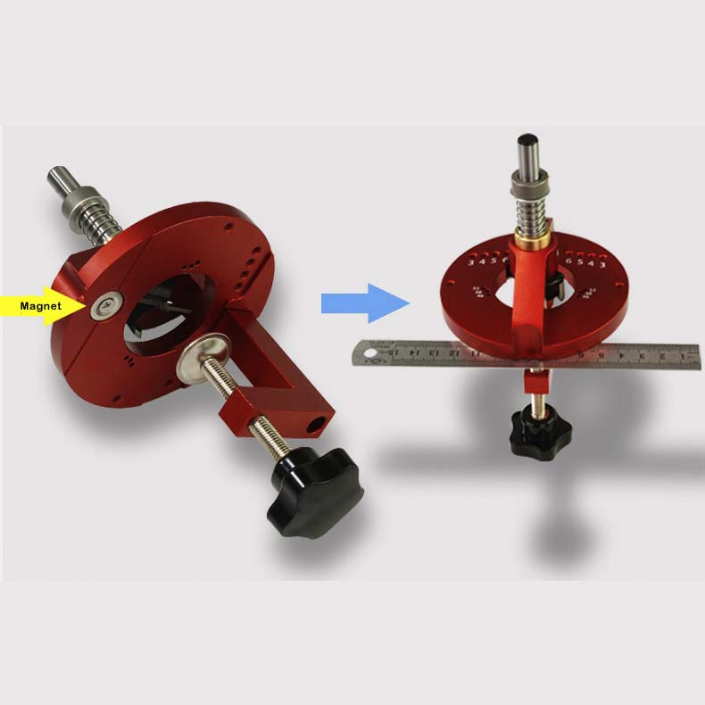 Multi-Functional Self-Contained Fixture 35mm Door Hinge Jig for Hinge Hole Drilling, Wood Mortise Hole Drilling, Vertical Hole Drilling