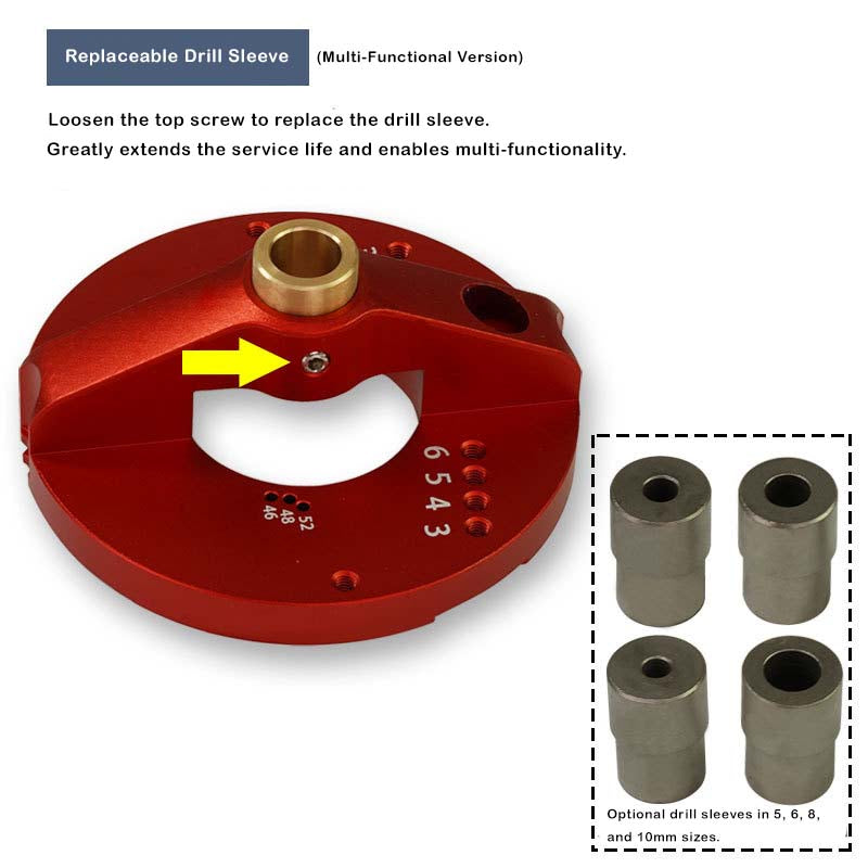 Multi-Functional Self-Contained Fixture 35mm Door Hinge Jig for Hinge Hole Drilling, Wood Mortise Hole Drilling, Vertical Hole Drilling