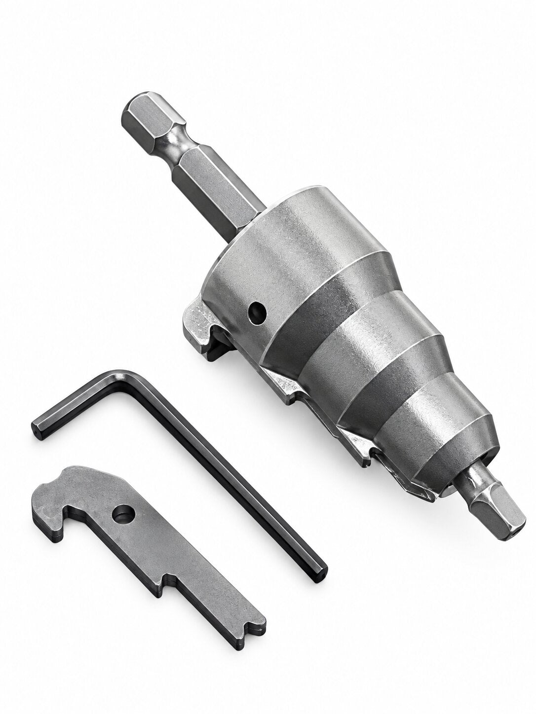 Power Conduit Reamer Tool Kit, EMT Deburring Tool with Replaceable Blade, 1/4" Hex Shank, No. 2 Square Bit, for 1/2", 3/4" & 1" Conduit