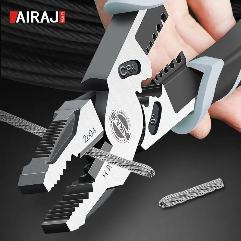 Pro-Grade Multifunctional Wire Pliers – 7/8/9 Inch Sharp Cutting, Stripping & Crimping Tool for Electrical & Industrial Work