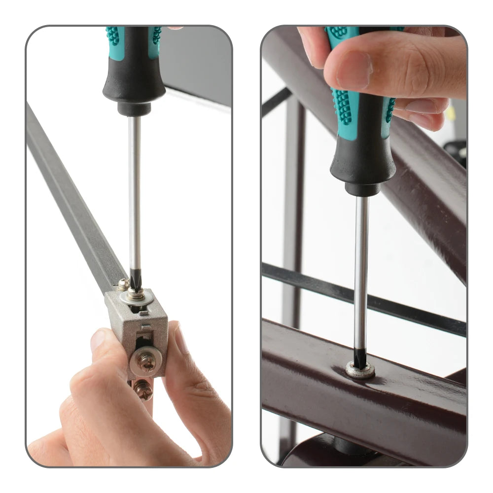 Magnetic Flat Head Cross Screwdriver - Anti-Slip, Durable Chrome-Vanadium Steel for Precision Household & DIY Tasks
