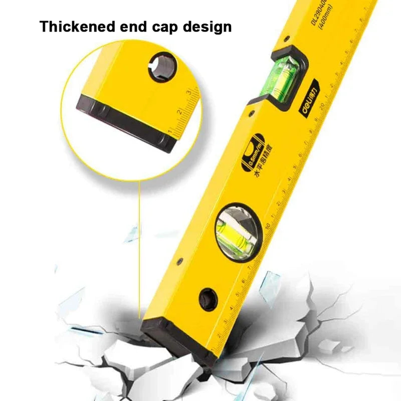Precision Magnetic Spirit Level – Shockproof Aluminum Ruler with 3-in-1 Angle Measurement (0°, 45°, 90°) & Fluorescent Bubbles
