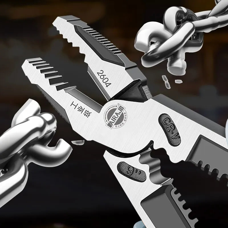 Pro-Grade Multifunctional Wire Pliers – 7/8/9 Inch Sharp Cutting, Stripping & Crimping Tool for Electrical & Industrial Work