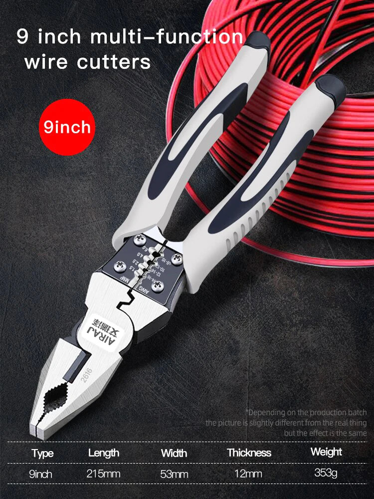 Pro-Grade Multifunctional Wire Pliers – 7/8/9 Inch Sharp Cutting, Stripping & Crimping Tool for Electrical & Industrial Work