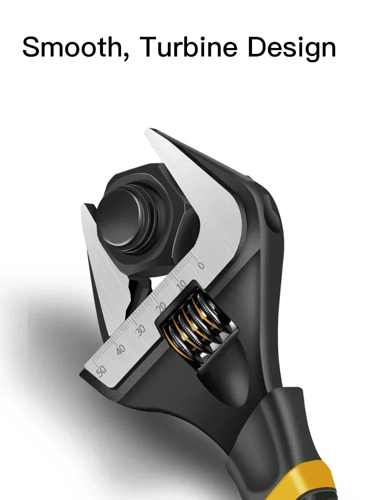 Industrial-Grade Adjustable Wrench Chromium Vanadium Steel Spanner for Plumbing, Repair & Household Tasks