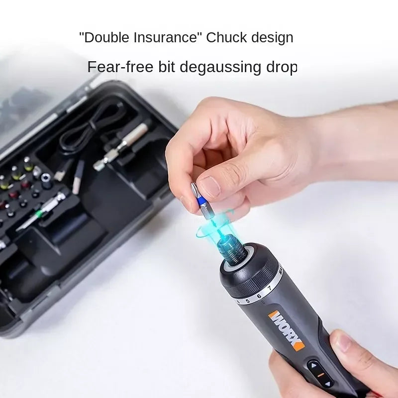 Rechargeable Electric Screwdriver Set – Compact, Multi-Torque, USB-C Charging, LED-Lit for Home & DIY