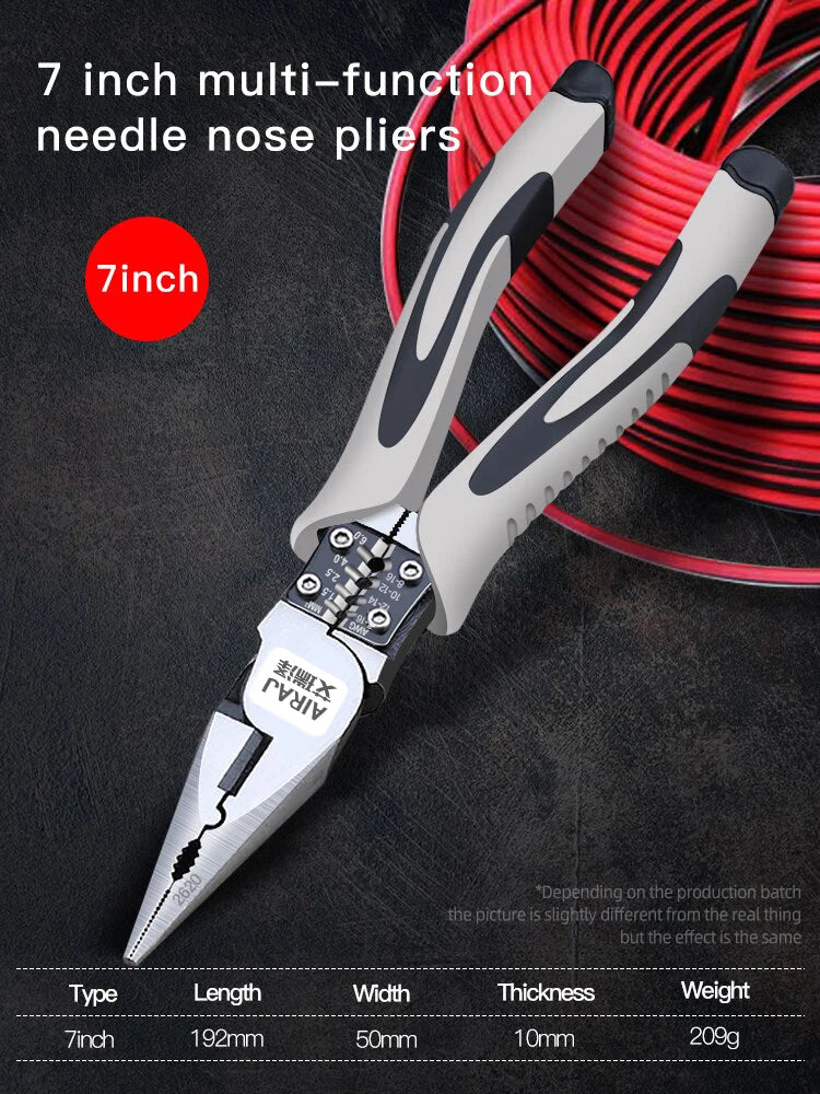 Pro-Grade Multifunctional Wire Pliers – 7/8/9 Inch Sharp Cutting, Stripping & Crimping Tool for Electrical & Industrial Work