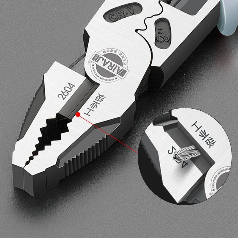 Pro-Grade Multifunctional Wire Pliers – 7/8/9 Inch Sharp Cutting, Stripping & Crimping Tool for Electrical & Industrial Work