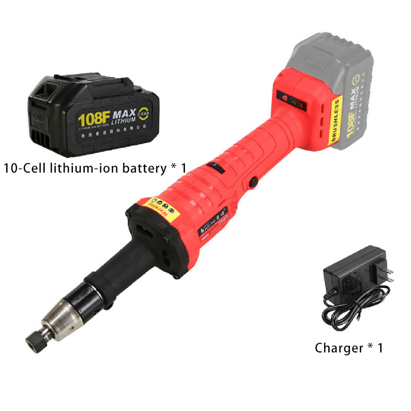 Brushless Lithium Electric 6mm Cordless Die Grinder with Upgraded Performance, Enhanced Safety & Durability, and Extended Shaft.