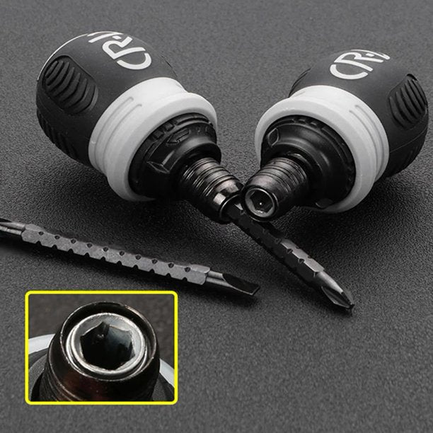Mini Ratchet Screwdriver With Dual-Purpose Batch Head, Telescopic Design For DIY Projects, Repairs, Maintenance