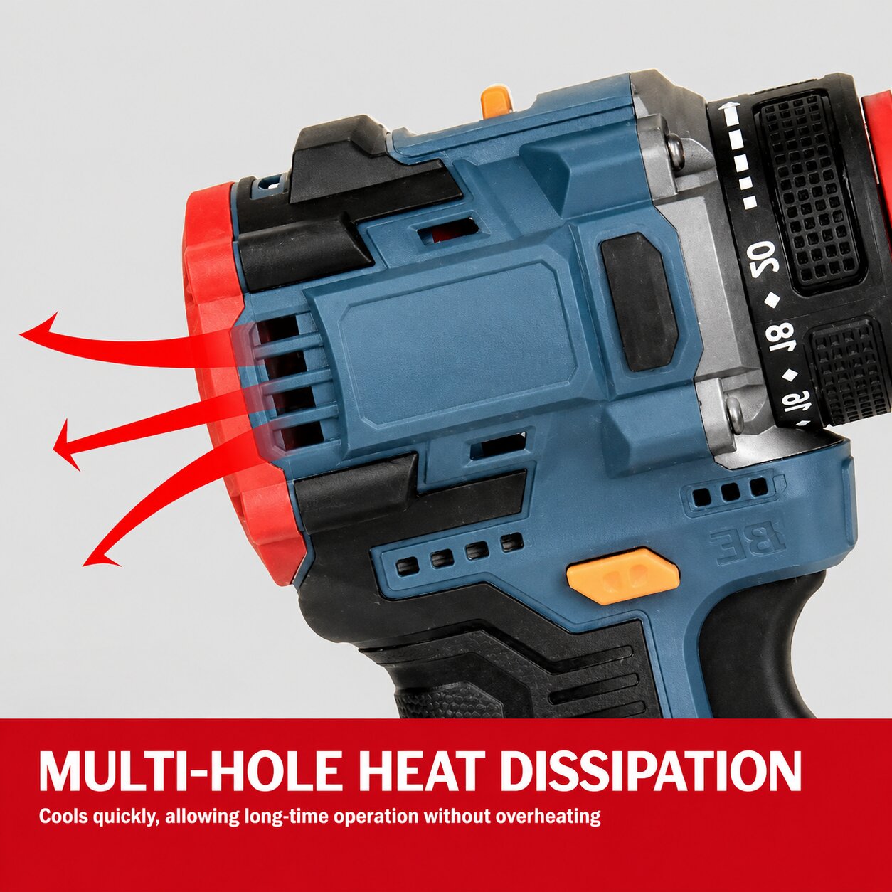 16.8V Brushless Cordless Drill Driver with 50Nm Torque, 2-Speed Control & Variable Speed - Rechargeable Electric Screwdriver for Electrical & Plumbing Maintenance, Home Renovation, Furniture Installation