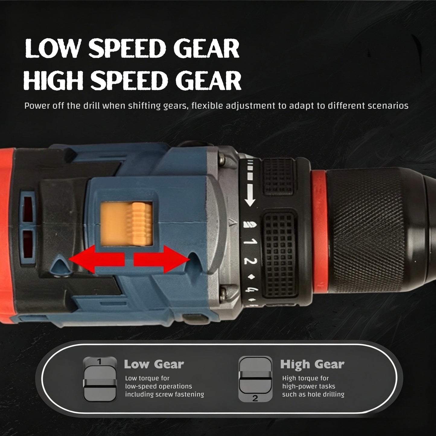 16.8V Brushless Cordless Drill Driver with 50Nm Torque, 2-Speed Control & Variable Speed - Rechargeable Electric Screwdriver for Electrical & Plumbing Maintenance, Home Renovation, Furniture Installation