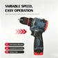 16.8V Brushless Cordless Drill Driver with 50Nm Torque, 2-Speed Control & Variable Speed - Rechargeable Electric Screwdriver for Electrical & Plumbing Maintenance, Home Renovation, Furniture Installation