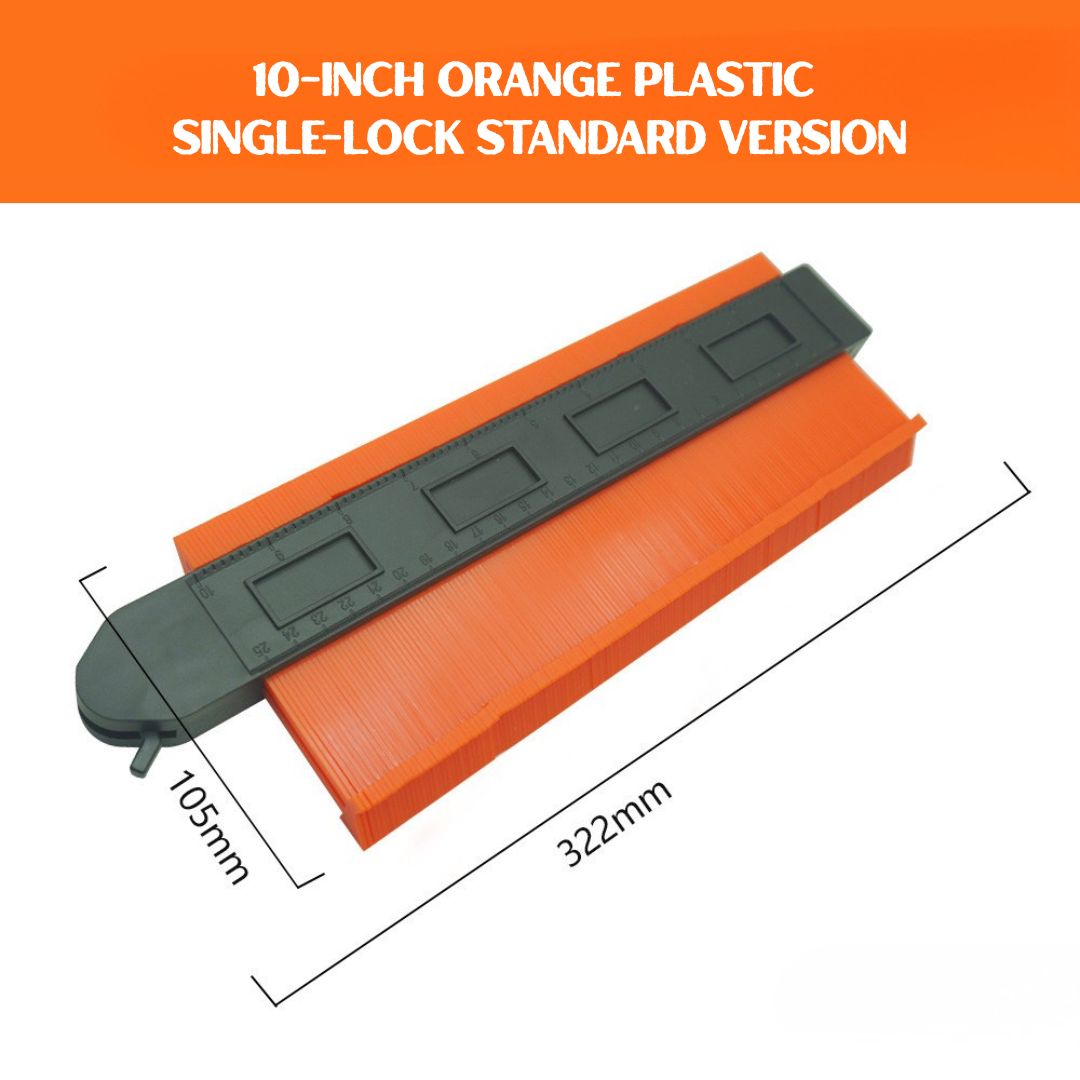 Contour Gauge with Lock - Precision Profile Shape Duplicator Tool | 5”/6’’/10”/15’’/20’’ Measuring Template for Woodworking, Flooring, Carpentry, Tiling & DIY Projects (ABS Material)
