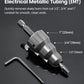 Power Conduit Reamer Tool Kit, EMT Deburring Tool with Replaceable Blade, 1/4" Hex Shank, No. 2 Square Bit, for 1/2", 3/4" & 1" Conduit