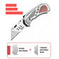 Heavy-Duty Stainless Steel Utility Knife – Foldable Wallpaper & Craft Knife with Tungsten Steel Reinforcement