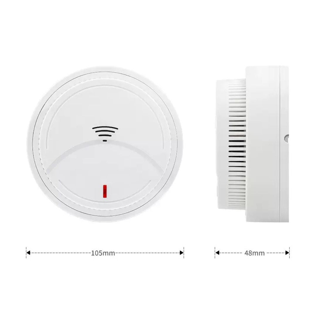 Home Standalone Photoelectric Smoke Detector - 360° Fire Safety Alarm with One-Button Test & Low Battery Alert