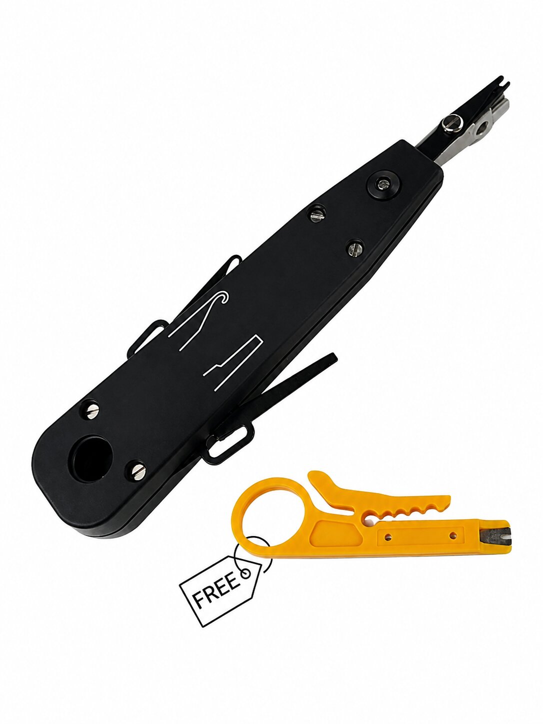 SR-PD12 Lightweight Multi-Function Punch Down Tool | Structured Cabling Tool for Keystone Jacks, Patch Panels & 110 IDC Termination