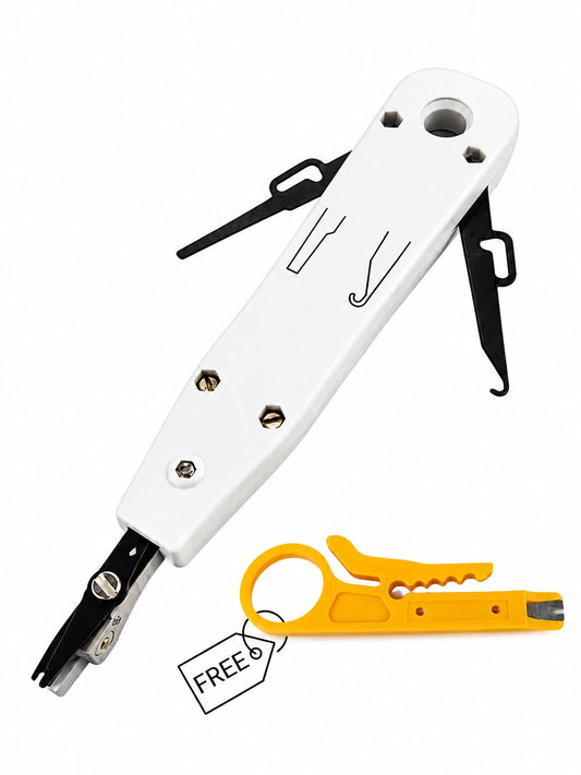 SR-PD12 Lightweight Multi-Function Punch Down Tool | Structured Cabling Tool for Keystone Jacks, Patch Panels & 110 IDC Termination