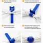 100pcs Reusable T-Head Hook & Loop Cable Ties - Back-to-Back Nylon Wire Management Straps for Server Racks, Network Cabinets, Data Centers & Home Office