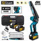 8” Cordless Brushless Chainsaw – Compact Power Cutter for Woodworking & Garden Use | Compatible with Makita 18V Batteries