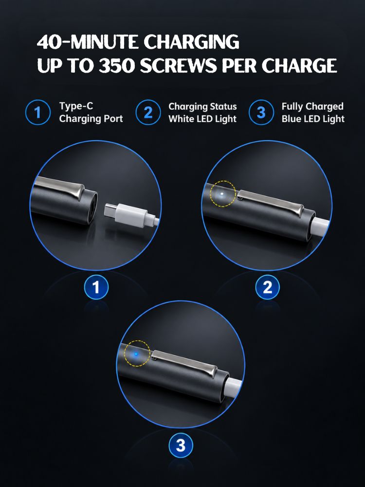 SR-SD18D Mini Electric Screwdriver Kit | 0.6N·m High-Torque 3-Setting Precision Screwdriver | 26 Bits, 3mm Universal Chuck for Drilling, 3 LED Lights for Computer, Phone, Electronics Repair