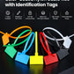 Writable Label Cable Ties | Color-Coded Nylon Cable Tags for Network, Server Room, Industrial, Electrical, Home & Office Cable Management | Self-Locking, Flame-Retardant, Premium Nylon 66