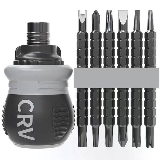 Mini Ratchet Screwdriver With Dual-Purpose Batch Head, Telescopic Design For DIY Projects, Repairs, Maintenance